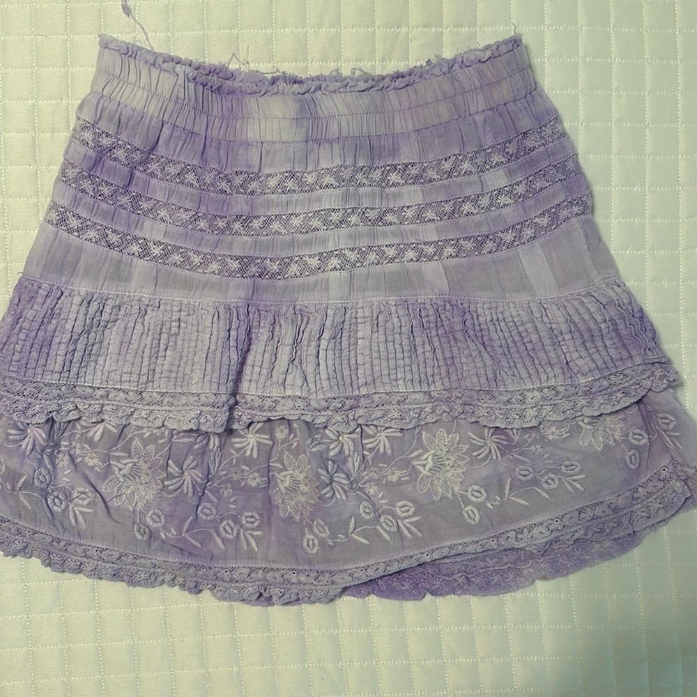 LoveShackFancy Ruffle Mini Skirt- Size M-